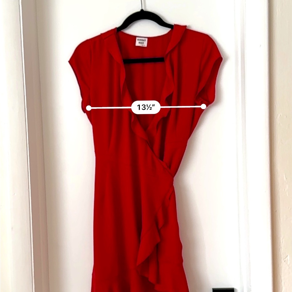 Aritzia Sunday Best Wrap Mini Dress - Picture 5 of 6